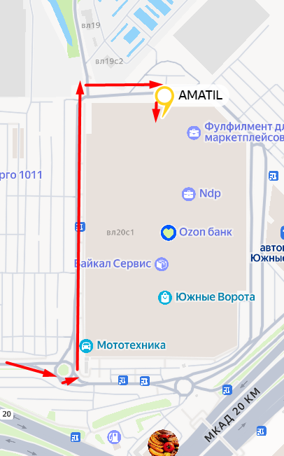 Как добраться до AMATIL: схема проезда